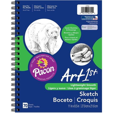 UCREATE Diary, Sketch, 8.5X11, We, 70Sh Pk PAC4794